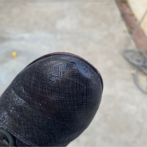 Tods Black Leather Metallic Shimmer Lace Up Oxford - Picture 12 of 13